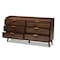 Baxton Studio Lena Mid-Century Walnut Brown Finished 6-Drawer Wood Dresser 157-9534 - alternate 3